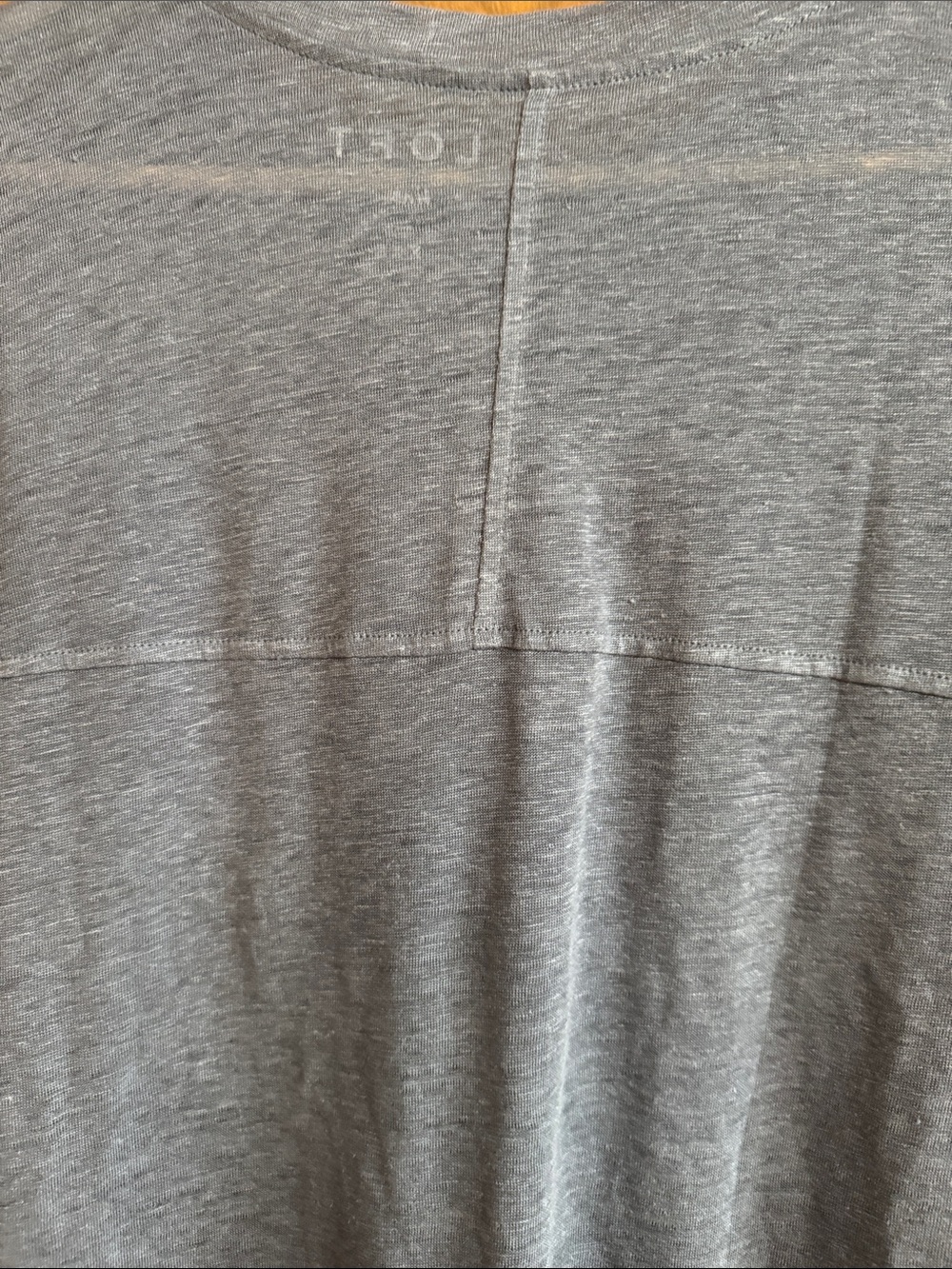 Loft Women’s Short Sleeve Crew Linen Tee in blue-grey - Picture 5 of 5